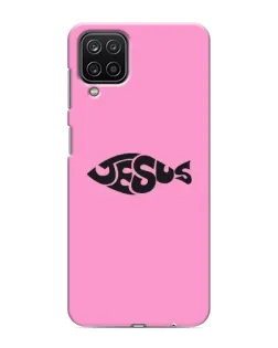 Чехол для Samsung Galaxy M12 с картинкой «Розовый символ  Jesus»