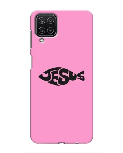 Чехол для Samsung Galaxy M12 с картинкой «Розовый символ  Jesus»