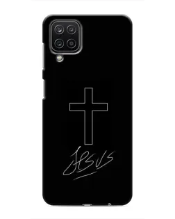 Чехол для Samsung Galaxy M12 с картинкой «Графический крест Jesus»