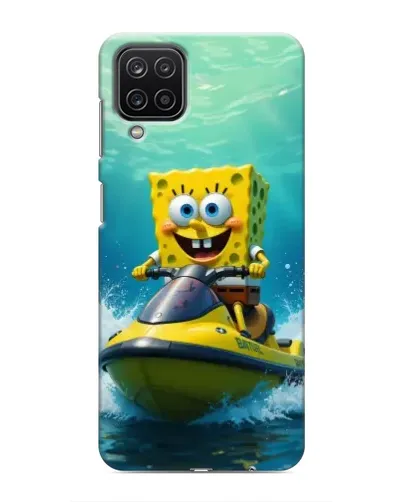 Чехол для Samsung Galaxy M12 с картинкой «Спанч Боб на гидроцикле»