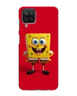 Чехол для Samsung Galaxy M12 с картинкой «Спанч Боб на красном» Чехол для Samsung Galaxy M12 с картинкой «Спанч Боб на красном»