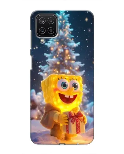 Чехол для Samsung Galaxy M12 с картинкой «Рождественский Спанч Боб»