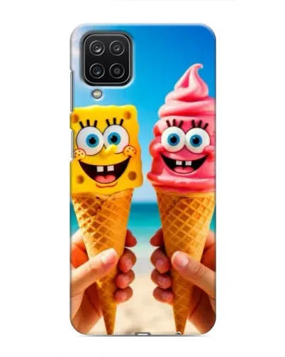Чехол для Samsung Galaxy M12 с картинкой «Спанч Боб мороженое»