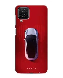 Чехол для Samsung Galaxy M12 с картинкой «Tesla Top View»