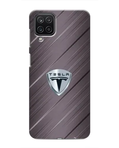 Чехол для Samsung Galaxy M12 с картинкой «Металлическая текстура Tesla» Чехол для Samsung Galaxy M12 с картинкой «Металлическая текстура Tesla»