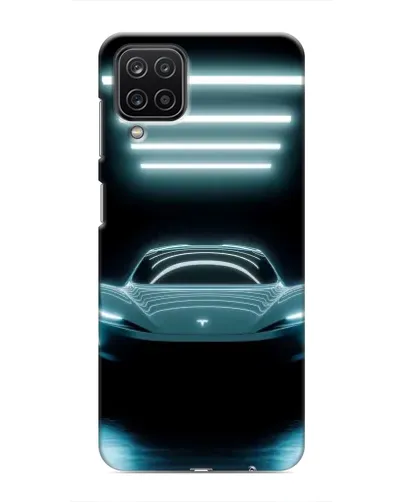 Чехол для Samsung Galaxy M12 с картинкой «Tesla в неоне» Чехол для Samsung Galaxy M12 с картинкой «Tesla в неоне»