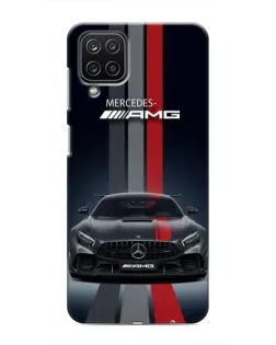 Чехол для Samsung Galaxy M12 с картинкой «Mercedes — белый карбон»