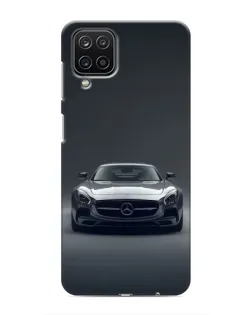 Чехол для Samsung Galaxy M12 с картинкой «Mercedes на черном»