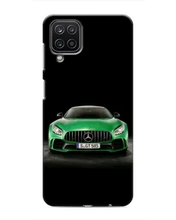 Чехол для Samsung Galaxy M12 с картинкой «Mercedes — неоновый лого»