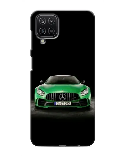 Чехол для Samsung Galaxy M12 с картинкой «Mercedes — неоновый лого»
