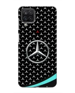 Чехол для Samsung Galaxy M12 с картинкой «Mercedes — бирюзовый акцент»