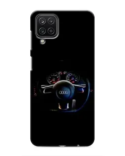 Чехол для Samsung Galaxy M12 с картинкой «Салон Audi — руль»