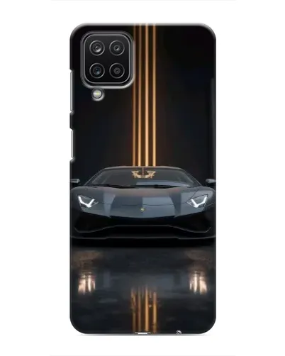 Чехол для Samsung Galaxy M12 с картинкой «Lamborghini золотые линии»