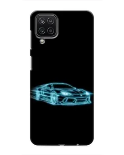Чехол для Samsung Galaxy M12 с картинкой «Неоновый контур Lamborghini»