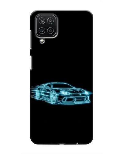Чехол для Samsung Galaxy M12 с картинкой «Неоновый контур Lamborghini»