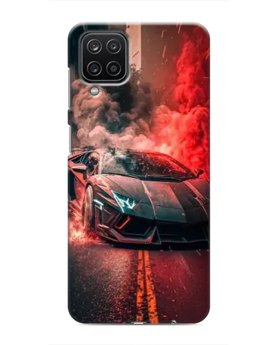 Чехол для Samsung Galaxy M12 с картинкой «Lamborghini красный дым»