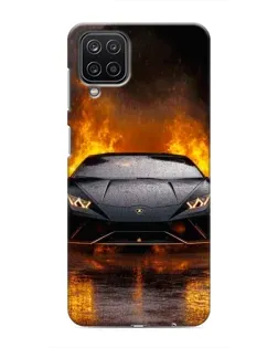 Чехол для Samsung Galaxy M12 с картинкой «Lamborghini в огне»