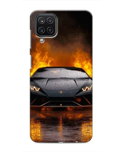 Чехол для Samsung Galaxy M12 с картинкой «Lamborghini в огне»