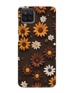 Чохол для Samsung Galaxy M12 з картинкою «Візерунок з маленьких соняшників»