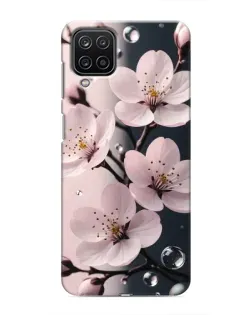 Чохол для Samsung Galaxy M12 з картинкою «Ніжня сакура та краплі»