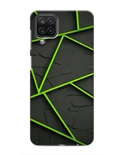 Чохол для Samsung Galaxy M12 з картинкою «Зелені геометричні лінії»