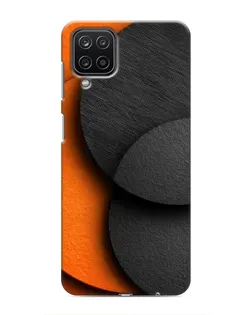 Чохол для Samsung Galaxy M12 з картинкою «Геометрія помаранчевих кіл»