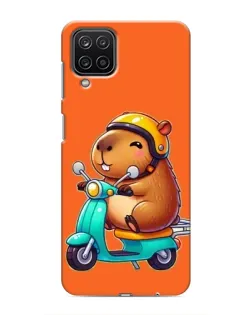Чохол для Samsung Galaxy M12 з картинкою «Капібара на скутері»
