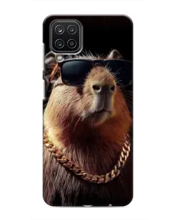 Чохол для Samsung Galaxy M12 з картинкою «Капібара золотий ланцюг»