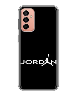 Чехол для Samsung Galaxy M13 с картинкой «Jordan White Logo» Чехол для Samsung Galaxy M13 с картинкой «Jordan White Logo»