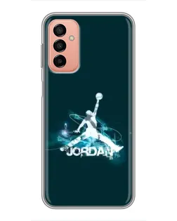 Чехол для Samsung Galaxy M13 с картинкой «Jordan Blue Fire» Чехол для Samsung Galaxy M13 с картинкой «Jordan Blue Fire»