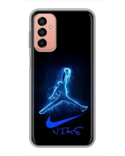 Чехол для Samsung Galaxy M13 с картинкой «Jordan Neon Blue» Чехол для Samsung Galaxy M13 с картинкой «Jordan Neon Blue»