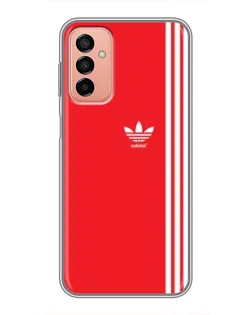 Чехол для Samsung Galaxy M13 с картинкой «Красный минимализм Adidas»