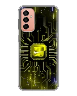 Чохол для Samsung Galaxy M13 з картинкою «Nike — золота іскра» Чохол для Samsung Galaxy M13 з картинкою «Nike — золота іскра»