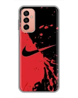 Чохол для Samsung Galaxy M13 з картинкою «Червоні бризки Nike» Чохол для Samsung Galaxy M13 з картинкою «Червоні бризки Nike»