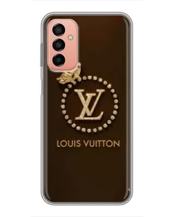 Чохол для Samsung Galaxy M13 з картинкою «LV — золота печатка»