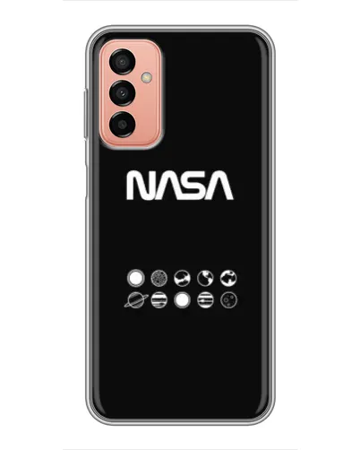 Чехол для Samsung Galaxy M13 с картинкой «NASA — технический принт» Чехол для Samsung Galaxy M13 с картинкой «NASA — технический принт»
