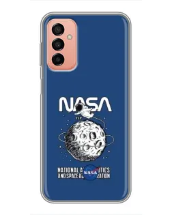 Чехол для Samsung Galaxy M13 с картинкой «NASA — лунная миссия»