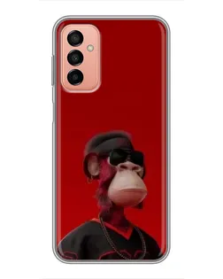 Чехол для Samsung Galaxy M13 с картинкой «Bored Ape в красном»