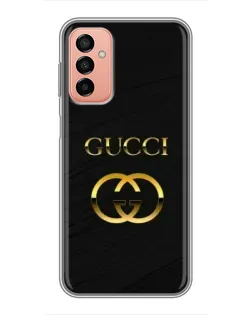 Чохол для Samsung Galaxy M13 з картинкою «Золотий логотип Gucci» Чохол для Samsung Galaxy M13 з картинкою «Золотий логотип Gucci»