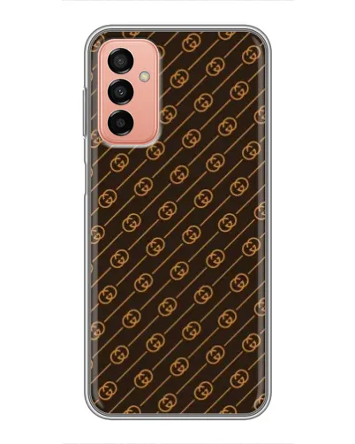 Чехол для Samsung Galaxy M13 с картинкой «Gucci — золотые диагонали»