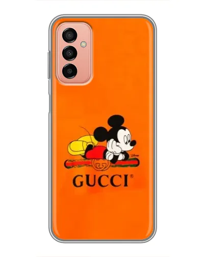 Чехол для Samsung Galaxy M13 с картинкой «Микки Маус Gucci — оранж» Чехол для Samsung Galaxy M13 с картинкой «Микки Маус Gucci — оранж»