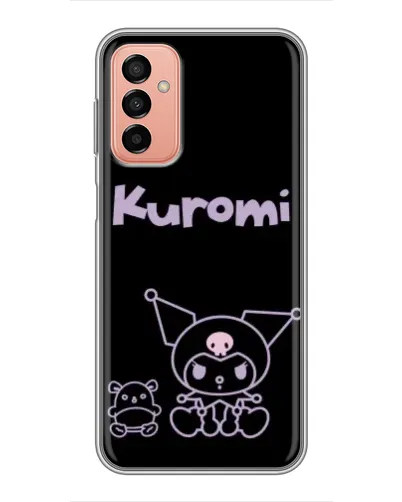 Чехол для Samsung Galaxy M13 с картинкой «Kuromi — черный минимализм»