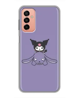 Чехол для Samsung Galaxy M13 с картинкой «Kuromi на лиловом фоне»