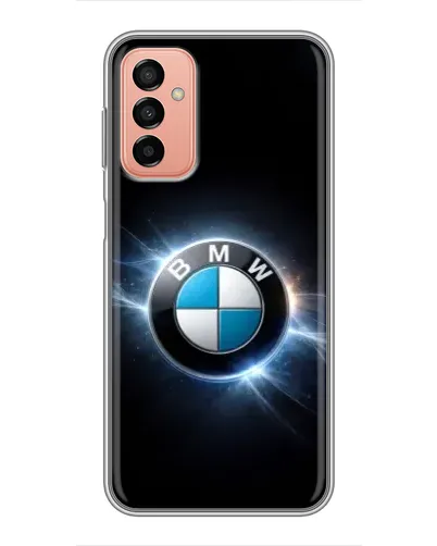 Чехол для Samsung Galaxy M13 с картинкой «BMW — неоновое сияние»