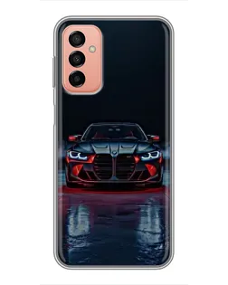 Чехол для Samsung Galaxy M13 с картинкой «BMW на мокрой дороге»