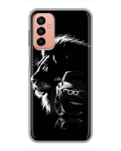 Чехол для Samsung Galaxy M13 с картинкой «BMW и лев»