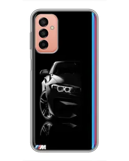 Чехол для Samsung Galaxy M13 с картинкой «Силуэт BMW в темноте»