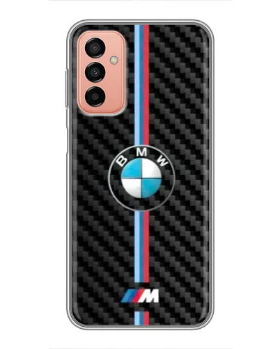 Чехол для Samsung Galaxy M13 с картинкой «Эмблема BMW и карбон»