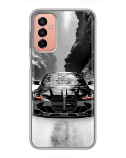 Чехол для Samsung Galaxy M13 с картинкой «BMW — акварельный дрифт»