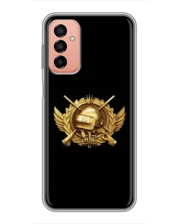 Чехол для Samsung Galaxy M13 с картинкой «PUBG — оранжевый градиент» Чехол для Samsung Galaxy M13 с картинкой «PUBG — оранжевый градиент»